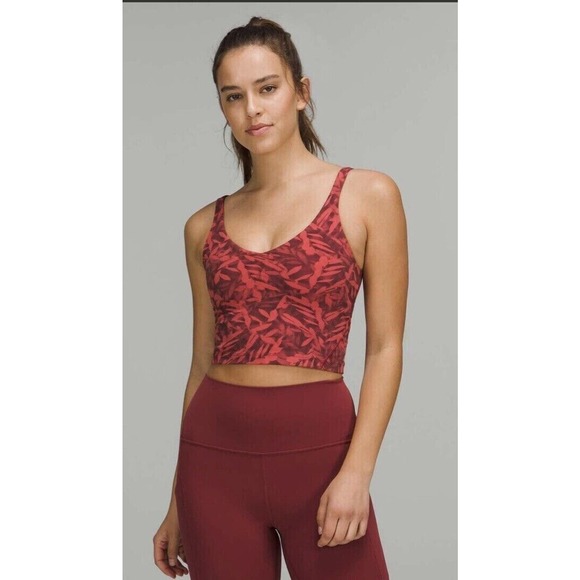 lululemon athletica Tops - Lululemon Align Tank In Spray Leaf Fireside Red Multi / Size 6 Yoga Pilates